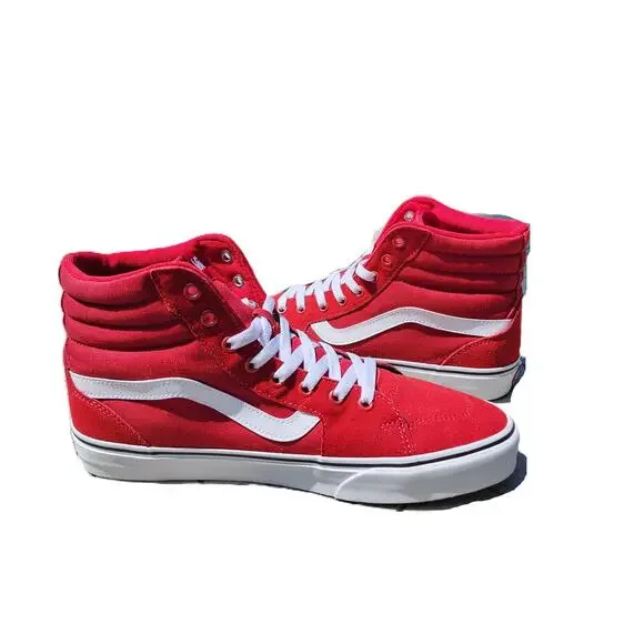 Vans Filmore Hi Suede Canvas Chili Pepper Skater Sneakers 10.5 - Picture 8 of 9